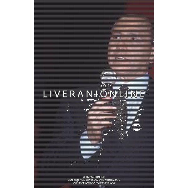 DIAP-RETROSPETTIVA SILVIO BERLUSCONI PRESIDENTE DEL MILAN CALCIO E POLITICO NELLA FOTO SILVIO BERLUSCONI NELL\'ANNO 1992-1993 A MILANO AG ALDO LIVERANI SAS