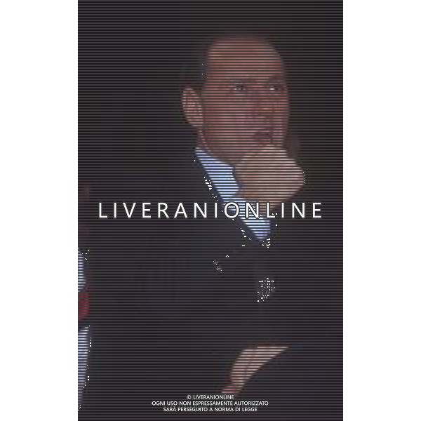 DIAP-RETROSPETTIVA SILVIO BERLUSCONI PRESIDENTE DEL MILAN CALCIO E POLITICO NELLA FOTO SILVIO BERLUSCONI NELL\'ANNO 1992-1993 A MILANO AG ALDO LIVERANI SAS