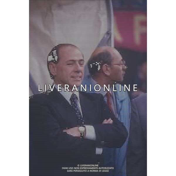 DIAP-RETROSPETTIVA SILVIO BERLUSCONI PRESIDENTE DEL MILAN CALCIO E POLITICO NELLA FOTO SILVIO BERLUSCONI NELL\'ANNO 1992-1993 A MILANO AG ALDO LIVERANI SAS