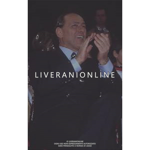 DIAP-RETROSPETTIVA SILVIO BERLUSCONI PRESIDENTE DEL MILAN CALCIO E POLITICO NELLA FOTO SILVIO BERLUSCONI NELL\'ANNO 1992-1993 A MILANO AG ALDO LIVERANI SAS