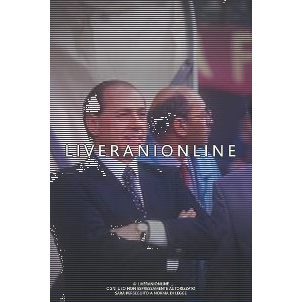 DIAP-RETROSPETTIVA SILVIO BERLUSCONI PRESIDENTE DEL MILAN CALCIO E POLITICO NELLA FOTO SILVIO BERLUSCONI NELL\'ANNO 1992-1993 A MILANO AG ALDO LIVERANI SAS