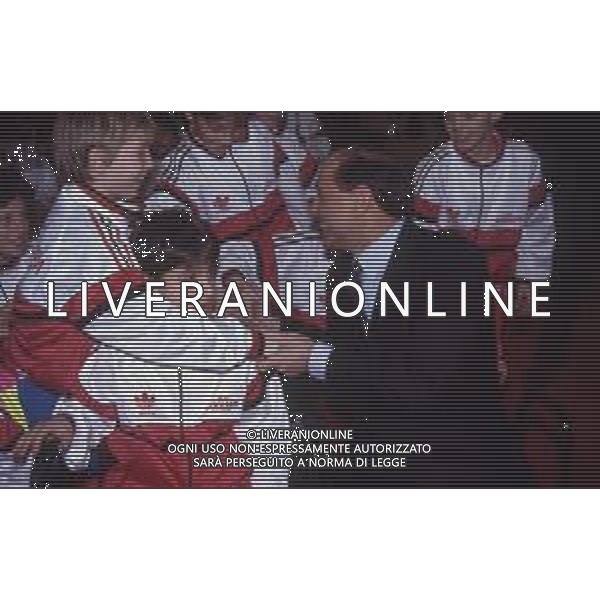 DIAP-RETROSPETTIVA SILVIO BERLUSCONI PRESIDENTE DEL MILAN CALCIO E POLITICO NELLA FOTO SILVIO BERLUSCONI NELL\'ANNO 1992-1993 A MILANO AG ALDO LIVERANI SAS