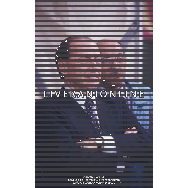 DIAP-RETROSPETTIVA SILVIO BERLUSCONI PRESIDENTE DEL MILAN CALCIO E POLITICO NELLA FOTO SILVIO BERLUSCONI NELL\'ANNO 1992-1993 A MILANO AG ALDO LIVERANI SAS