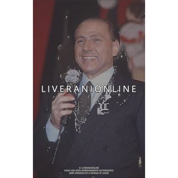 DIAP-RETROSPETTIVA SILVIO BERLUSCONI PRESIDENTE DEL MILAN CALCIO E POLITICO NELLA FOTO SILVIO BERLUSCONI NELL\'ANNO 1992-1993 A MILANO AG ALDO LIVERANI SAS