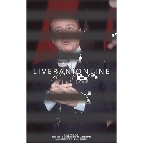 DIAP-RETROSPETTIVA SILVIO BERLUSCONI PRESIDENTE DEL MILAN CALCIO E POLITICO NELLA FOTO SILVIO BERLUSCONI NELL\'ANNO 1992-1993 A MILANO AG ALDO LIVERANI SAS