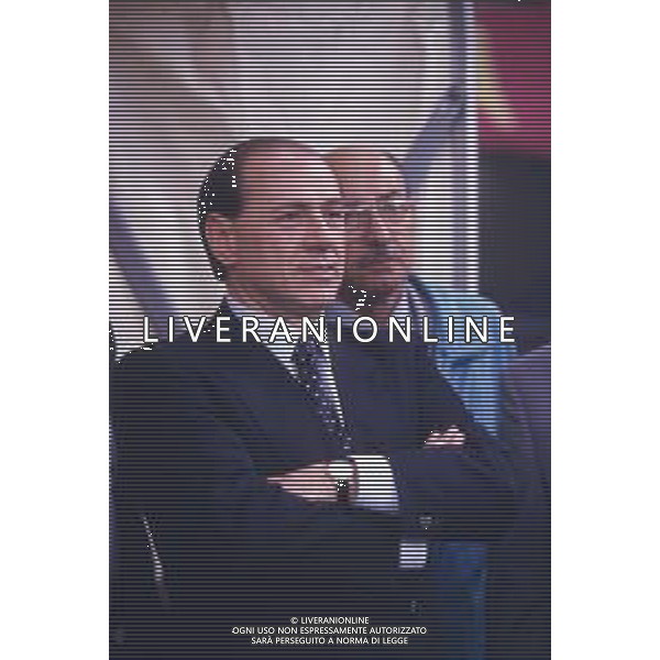 DIAP-RETROSPETTIVA SILVIO BERLUSCONI PRESIDENTE DEL MILAN CALCIO E POLITICO NELLA FOTO SILVIO BERLUSCONI NELL\'ANNO 1992-1993 A MILANO AG ALDO LIVERANI SAS