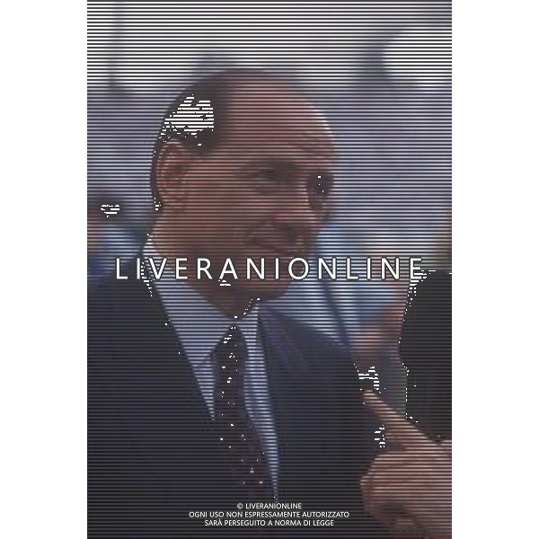 DIAP-RETROSPETTIVA SILVIO BERLUSCONI PRESIDENTE DEL MILAN CALCIO E POLITICO NELLA FOTO SILVIO BERLUSCONI NELL\'ANNO 1992-1993 AG ALDO LIVERANI SAS