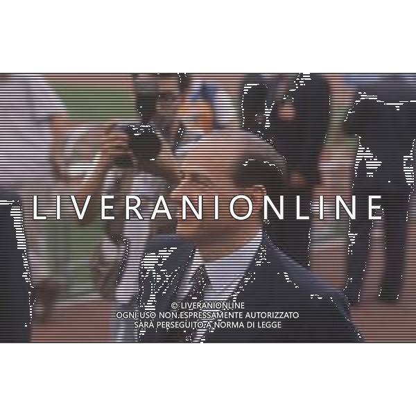 DIAP-RETROSPETTIVA SILVIO BERLUSCONI PRESIDENTE DEL MILAN CALCIO E POLITICO NELLA FOTO SILVIO BERLUSCONI NELL\'ANNO 1992-1993 AG ALDO LIVERANI SAS