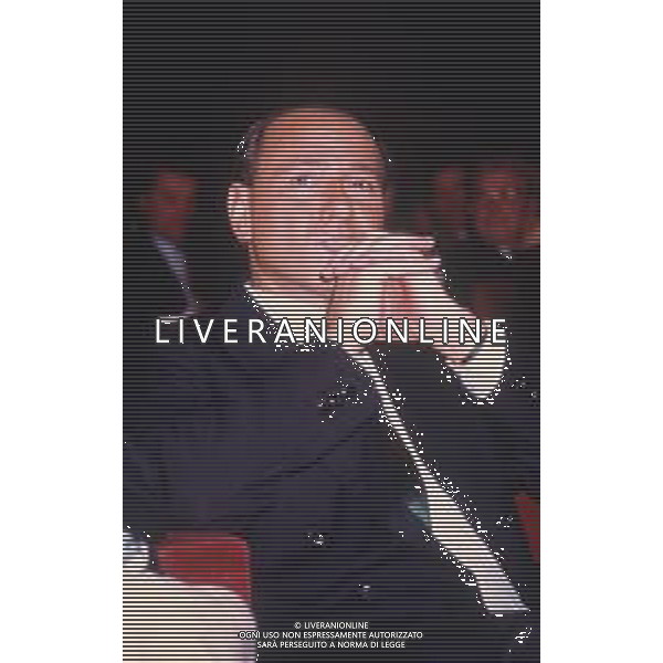 DIAP-RETROSPETTIVA SILVIO BERLUSCONI PRESIDENTE DEL MILAN CALCIO E POLITICO NELLA FOTO SILVIO BERLUSCONI NELL\'ANNO 1992-1993 A MILANO AG ALDO LIVERANI SAS