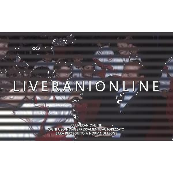 DIAP-RETROSPETTIVA SILVIO BERLUSCONI PRESIDENTE DEL MILAN CALCIO E POLITICO NELLA FOTO SILVIO BERLUSCONI NELL\'ANNO 1992-1993 A MILANO AG ALDO LIVERANI SAS