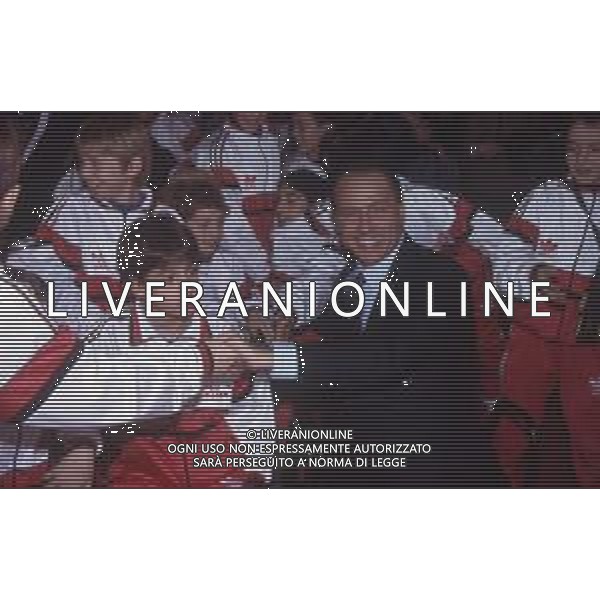 DIAP-RETROSPETTIVA SILVIO BERLUSCONI PRESIDENTE DEL MILAN CALCIO E POLITICO NELLA FOTO SILVIO BERLUSCONI NELL\'ANNO 1992-1993 A MILANO AG ALDO LIVERANI SAS