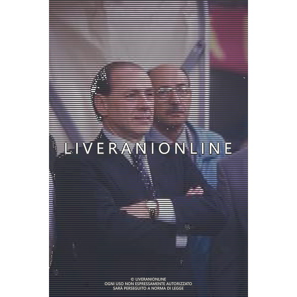 DIAP-RETROSPETTIVA SILVIO BERLUSCONI PRESIDENTE DEL MILAN CALCIO E POLITICO NELLA FOTO SILVIO BERLUSCONI NELL\'ANNO 1992-1993 A MILANO AG ALDO LIVERANI SAS