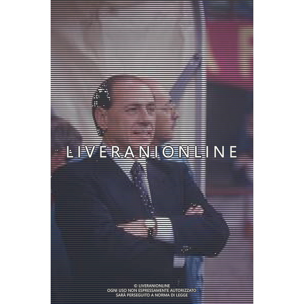 DIAP-RETROSPETTIVA SILVIO BERLUSCONI PRESIDENTE DEL MILAN CALCIO E POLITICO NELLA FOTO SILVIO BERLUSCONI NELL\'ANNO 1992-1993 A MILANO AG ALDO LIVERANI SAS