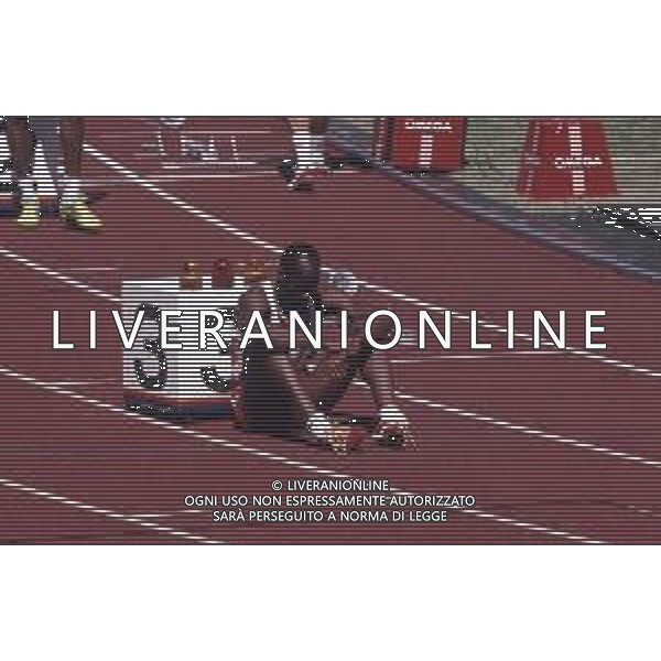 DIAP-RETROSPETTIVA EDWIN MOSES ATLETA NELLA FOTO EDWIN MOSES NELL\'ANNO 1988 ALLE OLIMPIADI DI SEUL AG ALDO LIVERANI SAS