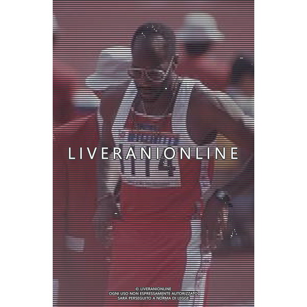 DIAP-RETROSPETTIVA EDWIN MOSES ATLETA NELLA FOTO EDWIN MOSES NELL\'ANNO 1988 ALLE OLIMPIADI DI SEUL AG ALDO LIVERANI SAS