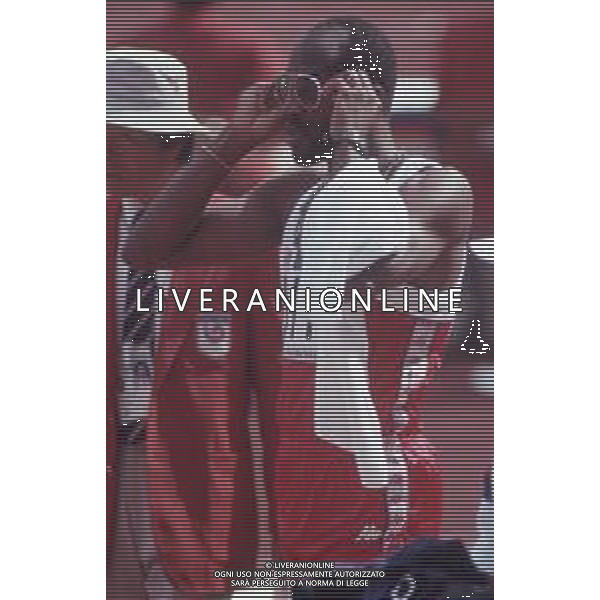 DIAP-RETROSPETTIVA EDWIN MOSES ATLETA NELLA FOTO EDWIN MOSES NELL\'ANNO 1988 ALLE OLIMPIADI DI SEUL AG ALDO LIVERANI SAS