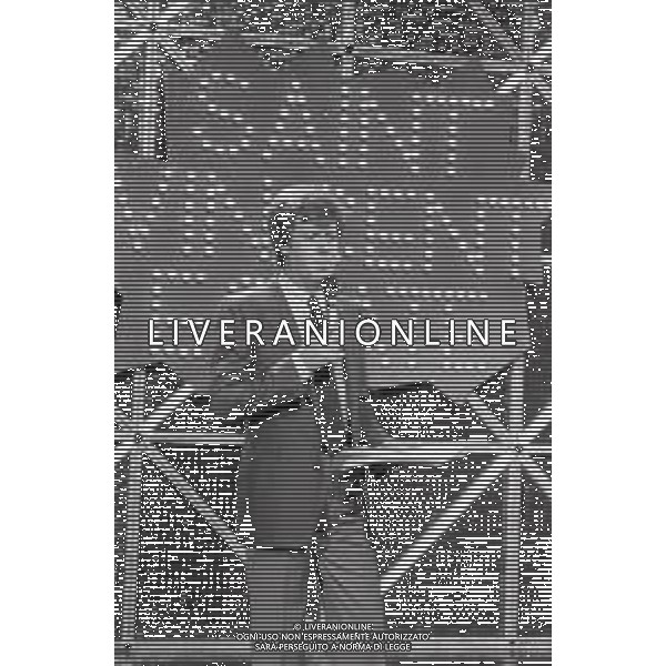 NEG-RETROSPETTIVA CLAUDIO LIPPI PRESENTATORE TELEVISIVO NELLA FOTO CLAUDIO LIPPI A SAINT VINCENT NELL\'ANNO 1983 AG ALDO LIVERANI SAS