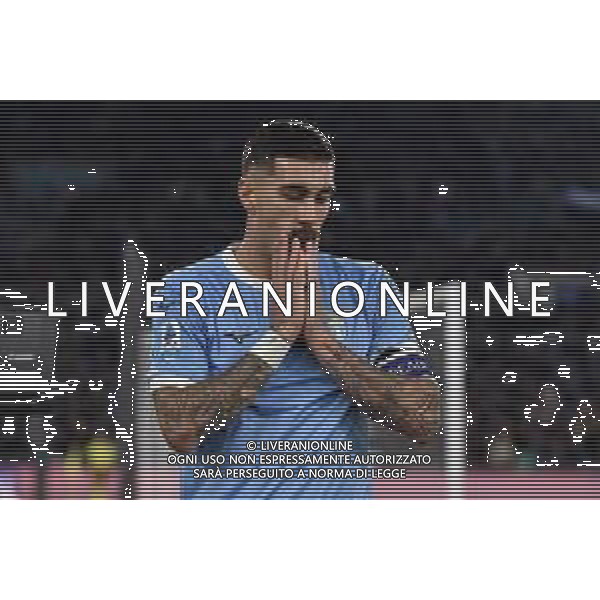 Lazio vs Cagliari Campionato Serie A Enilive - 10 Giornata Stadio Olimpico - Roma 03-11-2025 nella foto Delusione Zaccagni Foto Federico Gaetano - ag Aldo liverani- AGENZIA ALDO LIVERANI SAS