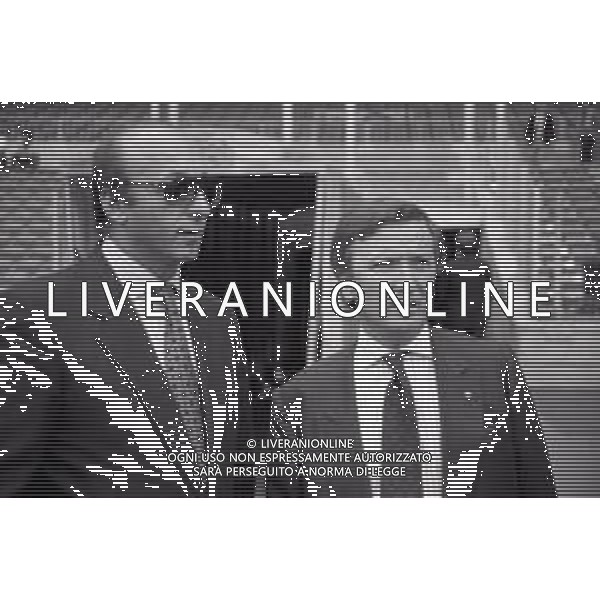 NEG-RETROSPETTIVA GIAN MAURO BORSANO PRESIDENTE TORINO CALCIO NELLA FOTO GIAN MAURO BORSANO NELL\'ANNO 1990-1991 PRESIDENTE DEL TORINO CALCIO CON LUCIANO MOGGI AG ALDO LIVERANI SAS