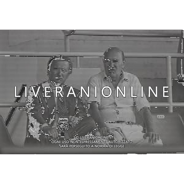 NEG-RETROSPETTIVA GIAN MAURO BORSANO PRESIDENTE TORINO CALCIO NELLA FOTO GIAN MAURO BORSANO NELL\'ANNO 1990-1991 PRESIDENTE DEL TORINO CALCIO CON PAOLO MANTOVANI PRESIDENTE SAMPDORIA CALCIO AG ALDO LIVERANI SAS