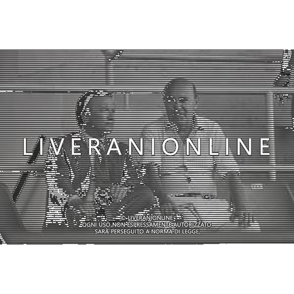 NEG-RETROSPETTIVA GIAN MAURO BORSANO PRESIDENTE TORINO CALCIO NELLA FOTO GIAN MAURO BORSANO NELL\'ANNO 1990-1991 PRESIDENTE DEL TORINO CALCIO CON PAOLO MANTOVANI PRESIDENTE SAMPDORIA CALCIO AG ALDO LIVERANI SAS