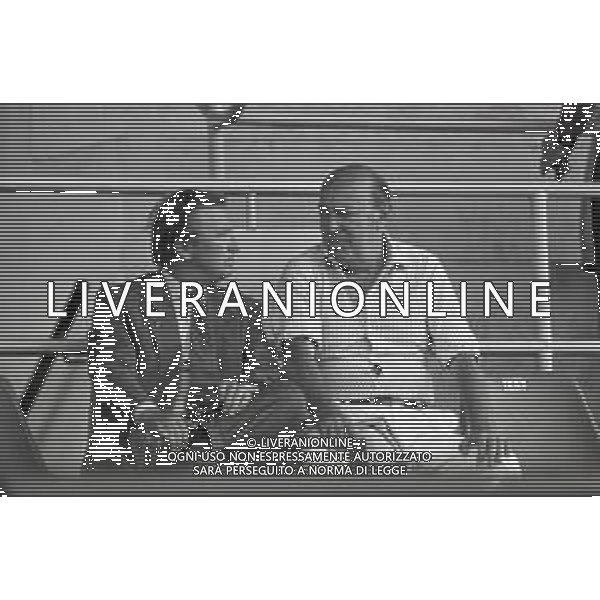 NEG-RETROSPETTIVA GIAN MAURO BORSANO PRESIDENTE TORINO CALCIO NELLA FOTO GIAN MAURO BORSANO NELL\'ANNO 1990-1991 PRESIDENTE DEL TORINO CALCIO CON PAOLO MANTOVANI PRESIDENTE SAMPDORIA CALCIO AG ALDO LIVERANI SAS