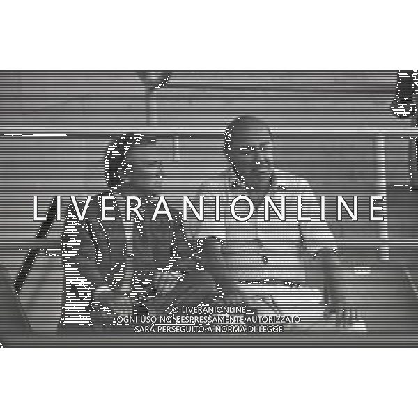 NEG-RETROSPETTIVA GIAN MAURO BORSANO PRESIDENTE TORINO CALCIO NELLA FOTO GIAN MAURO BORSANO NELL\'ANNO 1990-1991 PRESIDENTE DEL TORINO CALCIO CON PAOLO MANTOVANI PRESIDENTE SAMPDORIA CALCIO AG ALDO LIVERANI SAS