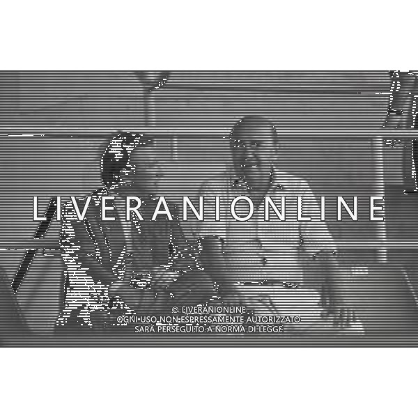 NEG-RETROSPETTIVA GIAN MAURO BORSANO PRESIDENTE TORINO CALCIO NELLA FOTO GIAN MAURO BORSANO NELL\'ANNO 1990-1991 PRESIDENTE DEL TORINO CALCIO CON PAOLO MANTOVANI PRESIDENTE SAMPDORIA CALCIO AG ALDO LIVERANI SAS