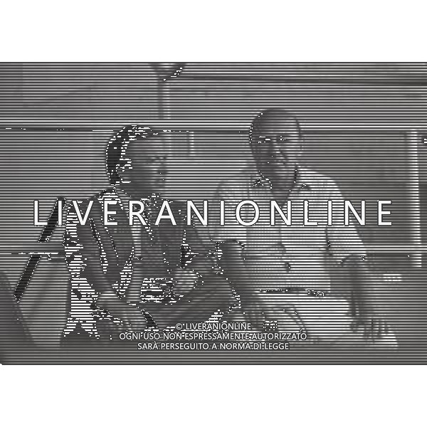 NEG-RETROSPETTIVA GIAN MAURO BORSANO PRESIDENTE TORINO CALCIO NELLA FOTO GIAN MAURO BORSANO NELL\'ANNO 1990-1991 PRESIDENTE DEL TORINO CALCIO CON PAOLO MANTOVANI PRESIDENTE SAMPDORIA CALCIO AG ALDO LIVERANI SAS