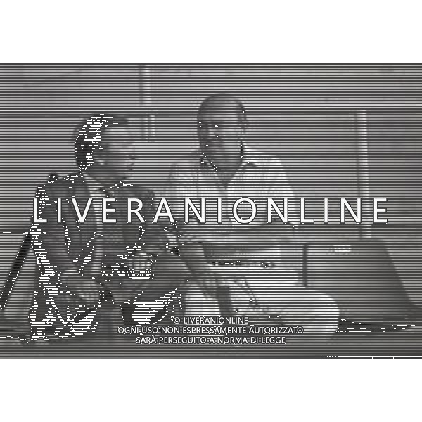 NEG-RETROSPETTIVA GIAN MAURO BORSANO PRESIDENTE TORINO CALCIO NELLA FOTO GIAN MAURO BORSANO NELL\'ANNO 1990-1991 PRESIDENTE DEL TORINO CALCIO CON PAOLO MANTOVANI PRESIDENTE SAMPDORIA CALCIO AG ALDO LIVERANI SAS