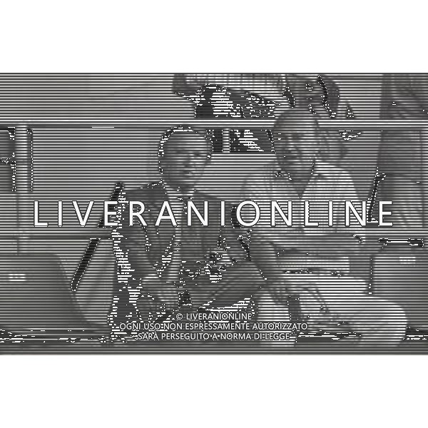 NEG-RETROSPETTIVA GIAN MAURO BORSANO PRESIDENTE TORINO CALCIO NELLA FOTO GIAN MAURO BORSANO NELL\'ANNO 1990-1991 PRESIDENTE DEL TORINO CALCIO CON PAOLO MANTOVANI PRESIDENTE SAMPDORIA CALCIO AG ALDO LIVERANI SAS