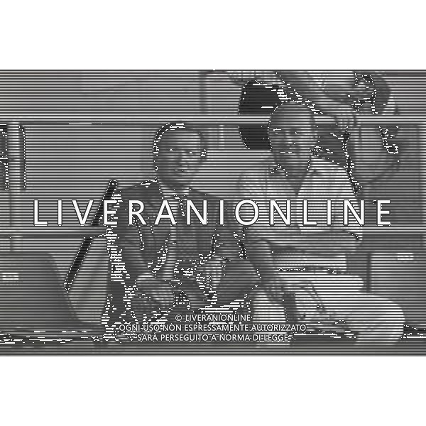 NEG-RETROSPETTIVA GIAN MAURO BORSANO PRESIDENTE TORINO CALCIO NELLA FOTO GIAN MAURO BORSANO NELL\'ANNO 1990-1991 PRESIDENTE DEL TORINO CALCIO CON PAOLO MANTOVANI PRESIDENTE SAMPDORIA CALCIO AG ALDO LIVERANI SAS