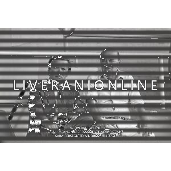 NEG-RETROSPETTIVA GIAN MAURO BORSANO PRESIDENTE TORINO CALCIO NELLA FOTO GIAN MAURO BORSANO NELL\'ANNO 1990-1991 PRESIDENTE DEL TORINO CALCIO CON PAOLO MANTOVANI PRESIDENTE SAMPDORIA CALCIO AG ALDO LIVERANI SAS