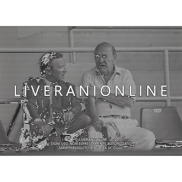 NEG-RETROSPETTIVA GIAN MAURO BORSANO PRESIDENTE TORINO CALCIO NELLA FOTO GIAN MAURO BORSANO NELL\'ANNO 1990-1991 PRESIDENTE DEL TORINO CALCIO CON PAOLO MANTOVANI PRESIDENTE SAMPDORIA CALCIO AG ALDO LIVERANI SAS