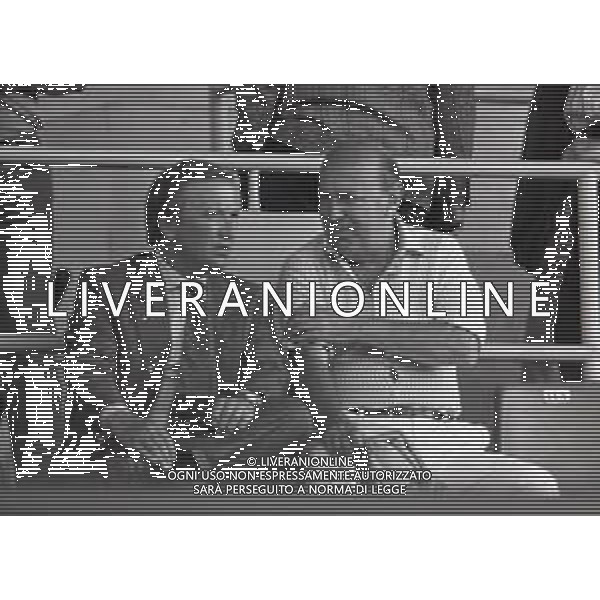NEG-RETROSPETTIVA GIAN MAURO BORSANO PRESIDENTE TORINO CALCIO NELLA FOTO GIAN MAURO BORSANO NELL\'ANNO 1990-1991 PRESIDENTE DEL TORINO CALCIO CON PAOLO MANTOVANI PRESIDENTE SAMPDORIA CALCIO AG ALDO LIVERANI SAS