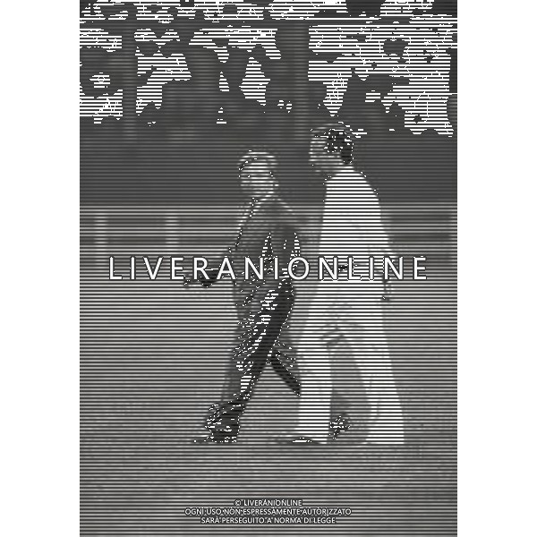 NEG-RETROSPETTIVA GIAN MAURO BORSANO PRESIDENTE TORINO CALCIO NELLA FOTO GIAN MAURO BORSANO NELL\'ANNO 1990-1991 PRESIDENTE DEL TORINO CALCIO CON MAURIZIO CASASCO AG ALDO LIVERANI SAS