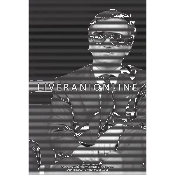 NEG-RETROSPETTIVA GIAN MAURO BORSANO PRESIDENTE TORINO CALCIO NELLA FOTO GIAN MAURO BORSANO NELL\'ANNO 1990-1991 PRESIDENTE DEL TORINO CALCIO AG ALDO LIVERANI SAS