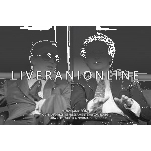 NEG-RETROSPETTIVA GIAN MAURO BORSANO PRESIDENTE TORINO CALCIO NELLA FOTO GIAN MAURO BORSANO NELL\'ANNO 1990-1991 PRESIDENTE DEL TORINO CALCIO CON MAURIZIO CASASCO AG ALDO LIVERANI SAS