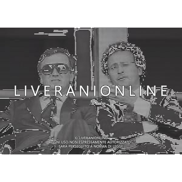 NEG-RETROSPETTIVA GIAN MAURO BORSANO PRESIDENTE TORINO CALCIO NELLA FOTO GIAN MAURO BORSANO NELL\'ANNO 1990-1991 PRESIDENTE DEL TORINO CALCIO CON MAURIZIO CASASCO AG ALDO LIVERANI SAS