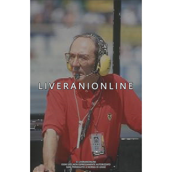 DIAP-RETROSPETTIVA CLAUDIO LOMBARDI INGEGNERE FERRARI F1 NELLA FOTO CLAUDIO LOMBARDI INGEGNERE DELLA SCUDERIA FERRARI F1 ANNO 1991 AG ALDO LIVERANI SAS