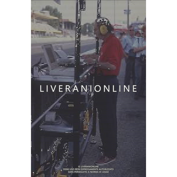 DIAP-RETROSPETTIVA CLAUDIO LOMBARDI INGEGNERE FERRARI F1 NELLA FOTO CLAUDIO LOMBARDI INGEGNERE DELLA SCUDERIA FERRARI F1 ANNO 1991 AG ALDO LIVERANI SAS