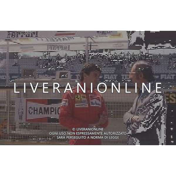 DIAP-RETROSPETTIVA CLAUDIO LOMBARDI INGEGNERE FERRARI F1 NELLA FOTO CLAUDIO LOMBARDI INGEGNERE DELLA SCUDERIA FERRARI F1 ANNO 1991 CON JEAN ALESI AG ALDO LIVERANI SAS