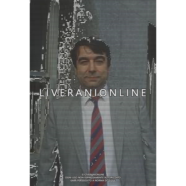 DIAP-RETROSPETTIVA ALDO SPINELLI PRESIDENTE GENOA CALCIO NELLA FOTO ALDO SPINELLI PRESIDENTE GENOA CALCIO NELL\'ANNO 1986 AG ALDO LIVERANI SAS