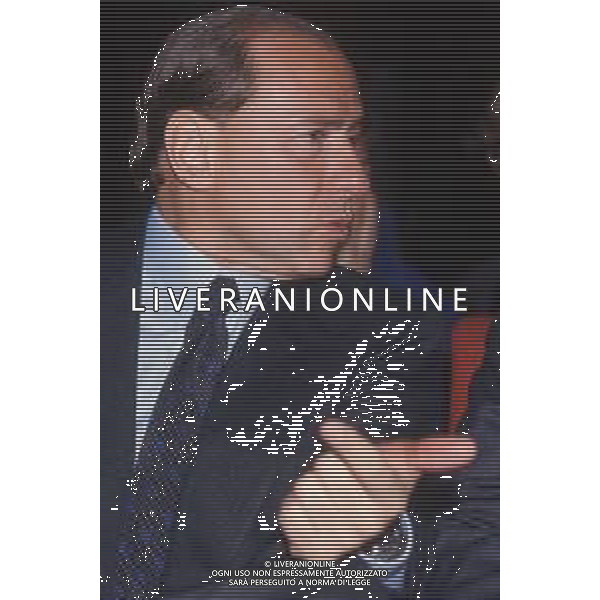 DIAP-RETROSPETTIVA SILVIO BERLUSCONI IMPRENDITORE E POLITICO NELLA FOTO SILVIO BERLUSCONI NELL\'ANNO 1988-1989 AG ALDO LIVERANI SAS