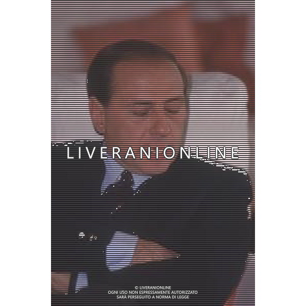 DIAP-RETROSPETTIVA SILVIO BERLUSCONI IMPRENDITORE E POLITICO NELLA FOTO SILVIO BERLUSCONI NELL\'ANNO 1988-1989 AG ALDO LIVERANI SAS
