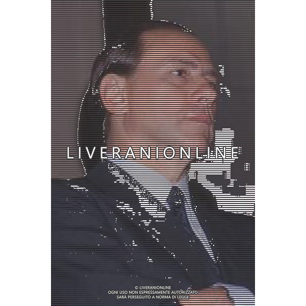 DIAP-RETROSPETTIVA SILVIO BERLUSCONI IMPRENDITORE E POLITICO NELLA FOTO SILVIO BERLUSCONI NELL\'ANNO 1988-1989 AG ALDO LIVERANI SAS