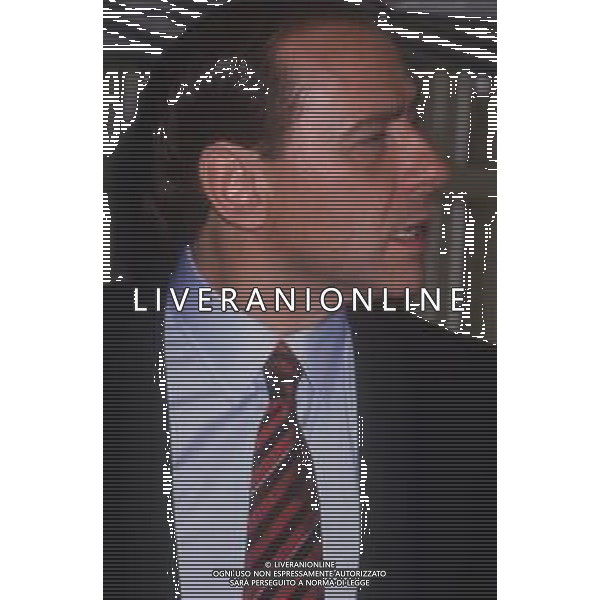 DIAP-RETROSPETTIVA SILVIO BERLUSCONI IMPRENDITORE E POLITICO NELLA FOTO SILVIO BERLUSCONI NELL\'ANNO 1988-1989 AG ALDO LIVERANI SAS