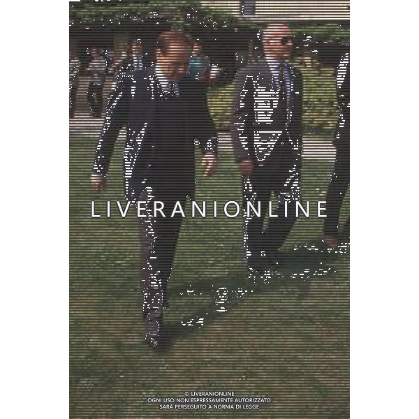 DIAP-RETROSPETTIVA SILVIO BERLUSCONI IMPRENDITORE E POLITICO NELLA FOTO SILVIO BERLUSCONI NELL\'ANNO 1988-1989 CON ARRIGO SACCHI AG ALDO LIVERANI SAS