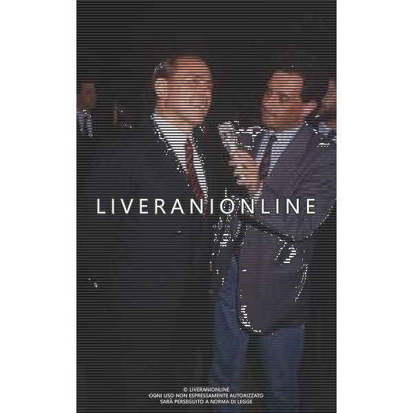 DIAP-RETROSPETTIVA SILVIO BERLUSCONI IMPRENDITORE E POLITICO NELLA FOTO SILVIO BERLUSCONI NELL\'ANNO 1988-1989 AG ALDO LIVERANI SAS