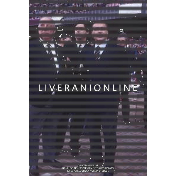 DIAP-RETROSPETTIVA SILVIO BERLUSCONI IMPRENDITORE E POLITICO NELLA FOTO SILVIO BERLUSCONI NELL\'ANNO 1988-1989 AG ALDO LIVERANI SAS